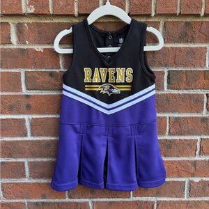NFL Ravens Baltimore Football Cheerleader Dress Costume Size 3T toddler
